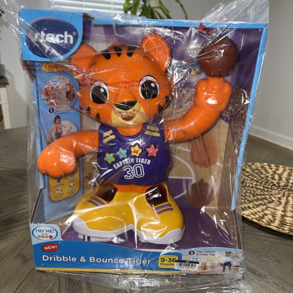 NEW VTech Dribble & Bounce Captain Tiger Animatronic Moving Talking Dribbling - Picture 1 of 9